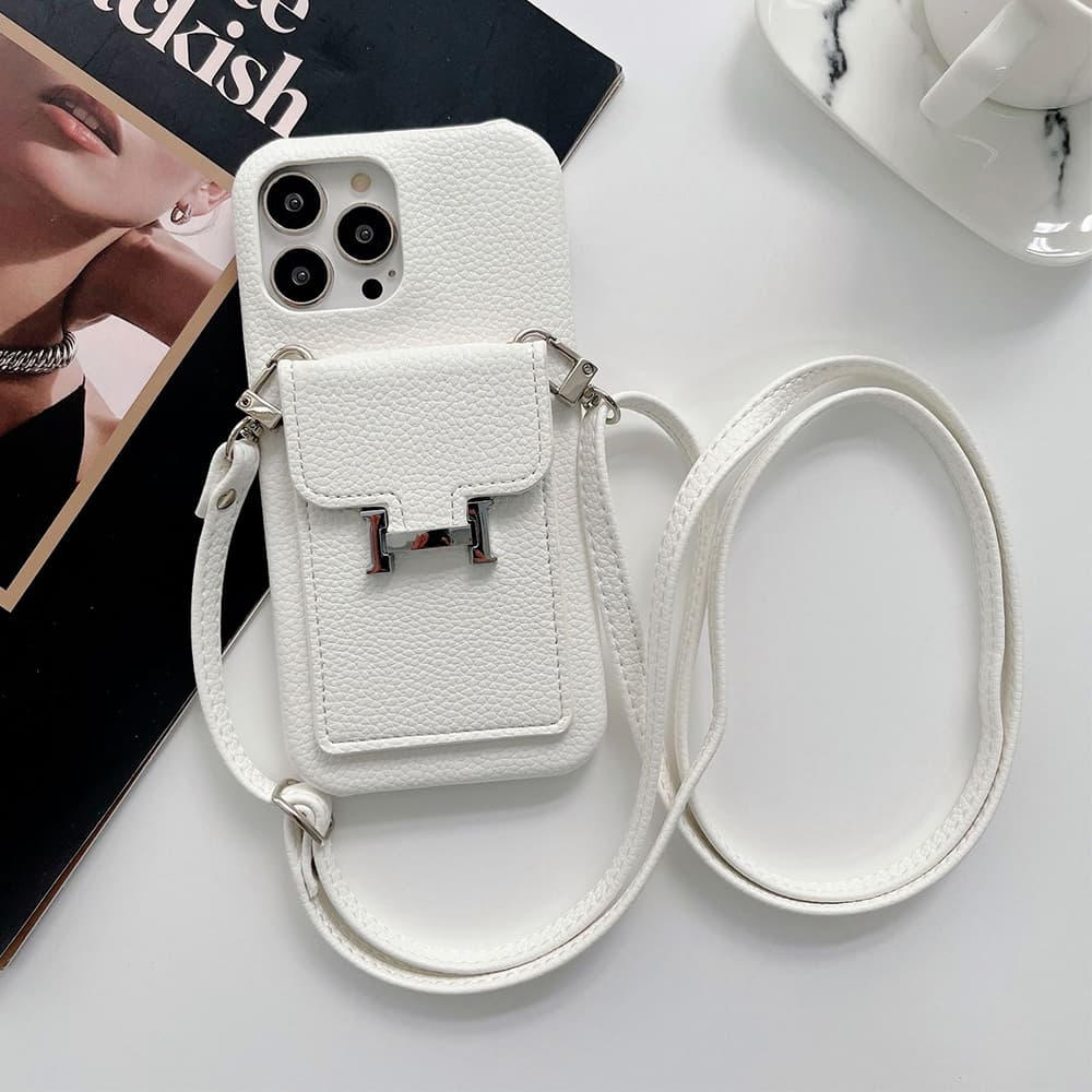 HERMÈS H Lock Designer iPhone Case - Crossbody Bag (8 Colors)