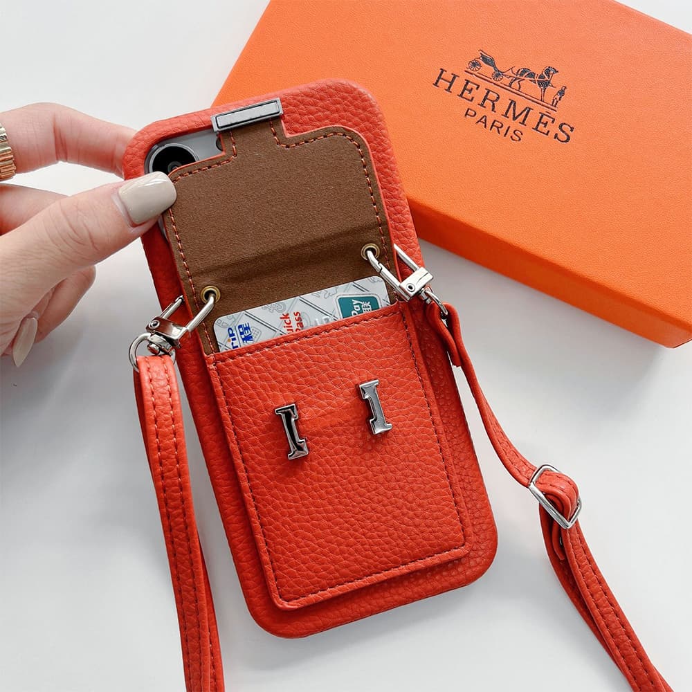 HERMÈS H Lock Designer iPhone Case - Crossbody Bag (8 Colors)