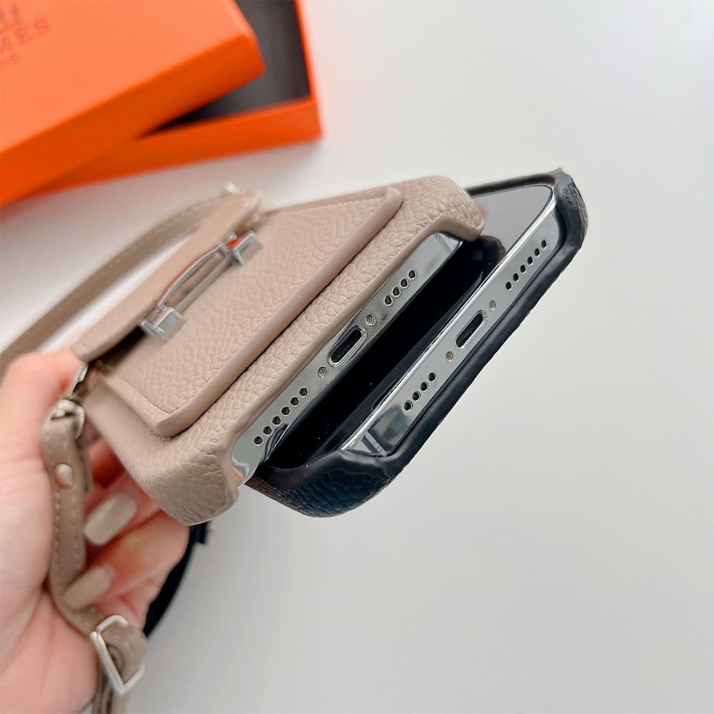HERMÈS H Lock Designer iPhone Case - Crossbody Bag (8 Colors)