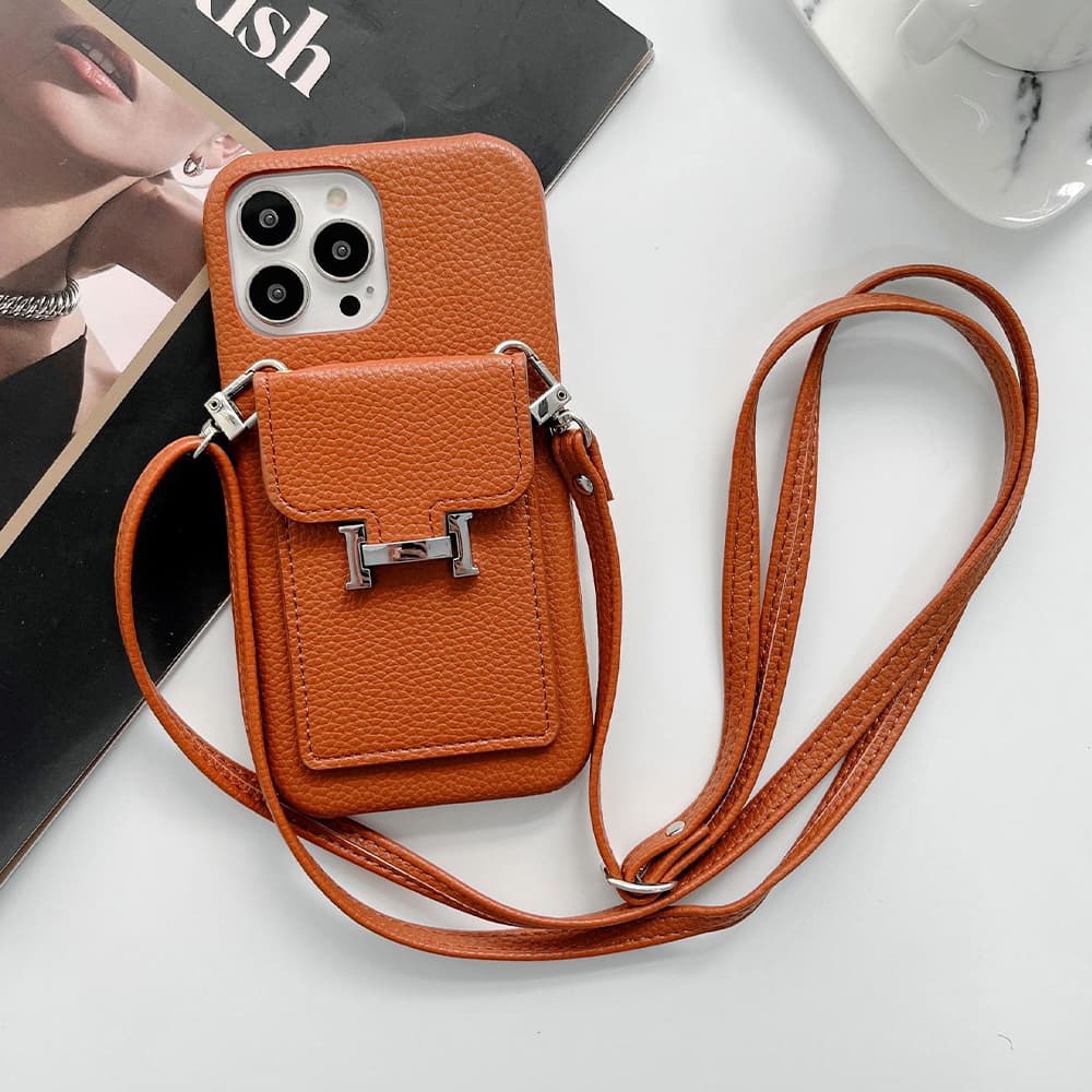 HERMÈS H Lock Designer iPhone Case - Crossbody Bag (8 Colors)