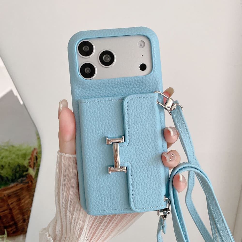 HERMÈS H Lock Tri-Fold Wallet Luxury iPhone Case