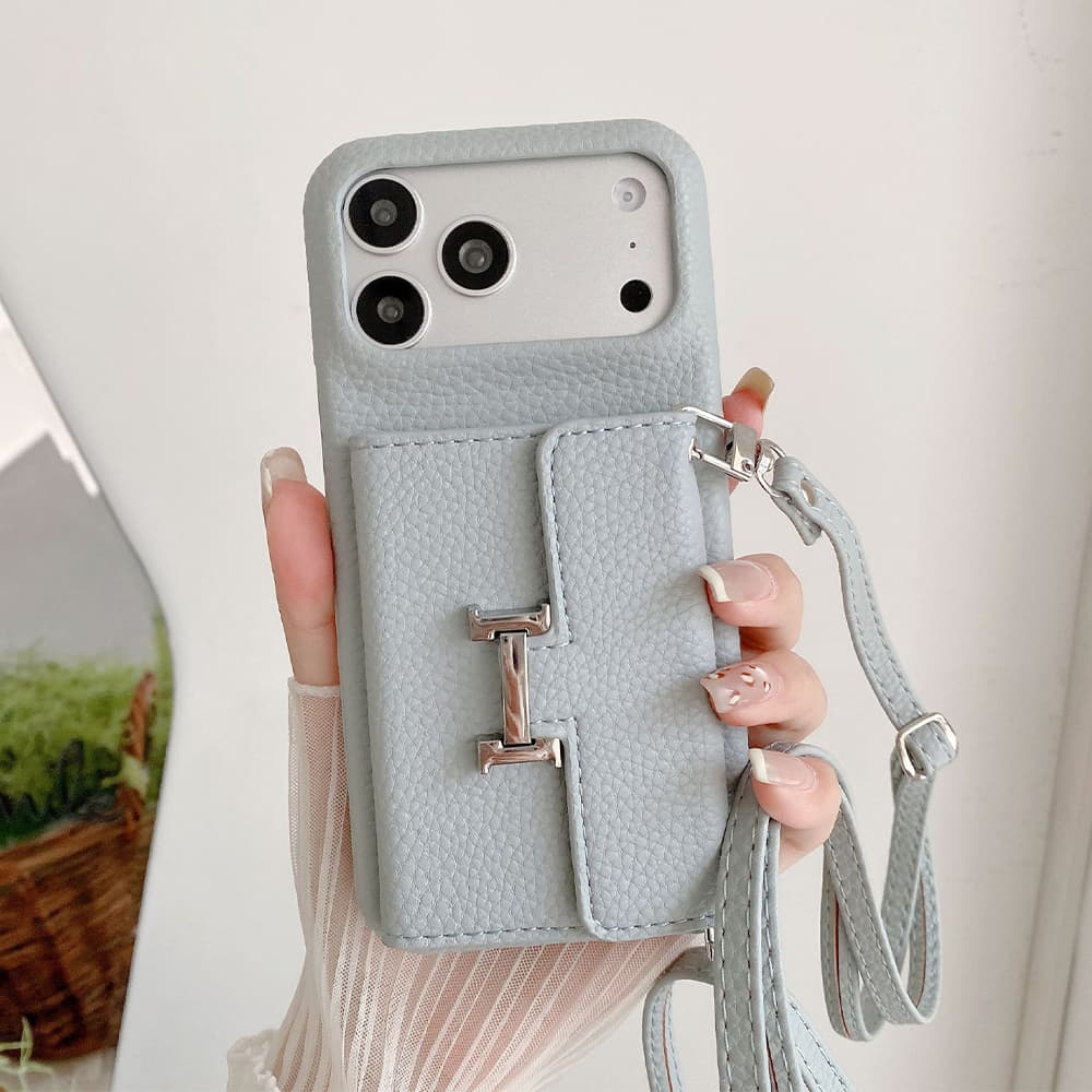 HERMÈS H Lock Tri-Fold Wallet Luxury iPhone Case