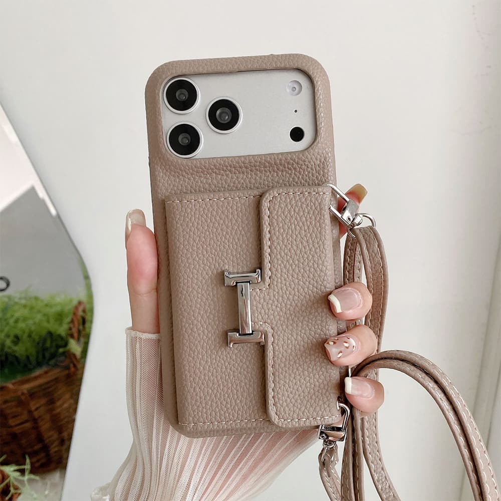 HERMÈS H Lock Tri-Fold Wallet Luxury iPhone Case