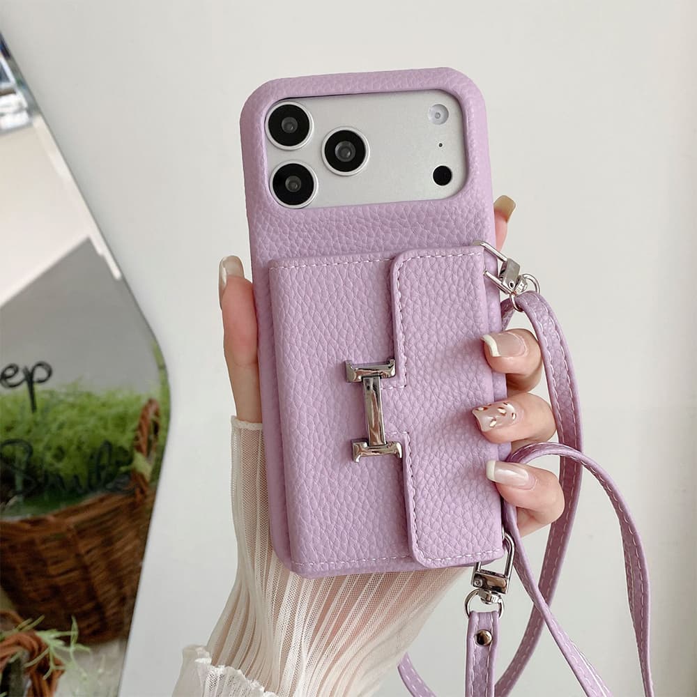 HERMÈS H Lock Tri-Fold Wallet Luxury iPhone Case