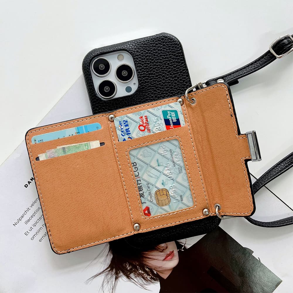 HERMÈS Tri-Fold Wallet Luxury iPhone Case - H Lock (8 Colors)