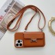 HERMÈS Tri-Fold Wallet Luxury iPhone Case - H Lock (8 Colors)