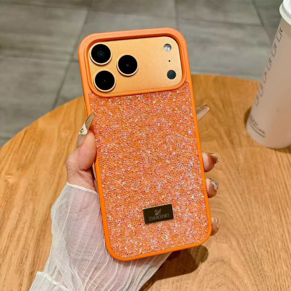 SWAROVSKI Gold-toned Swan Logo iPhone Case - Crystal Embellished