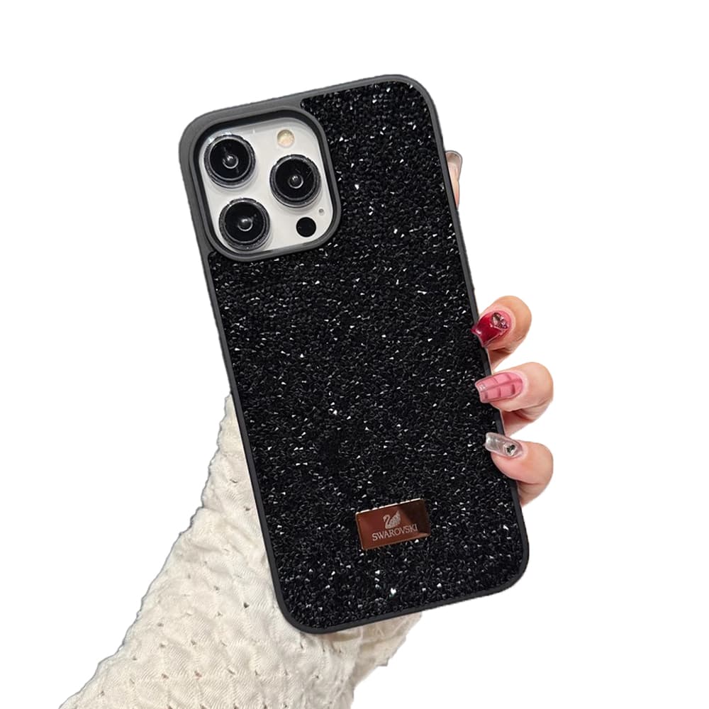 SWAROVSKI Gold-toned Swan Logo Luxury iPhone Case - Crystal Embellished (10 Colors)