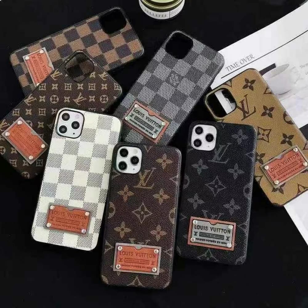 Louis Vuitton Metal Logo Plaque iPhone Case - Monogram & Damier Print