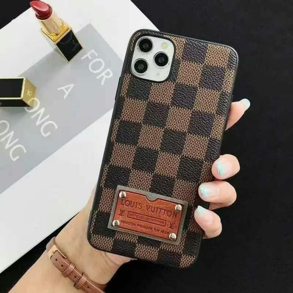 Louis Vuitton Metal Logo Plaque iPhone Case - Monogram & Damier Print