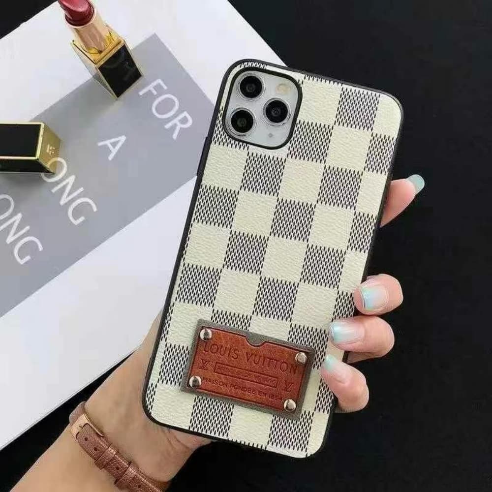Louis Vuitton Metal Logo Plaque iPhone Case - Monogram & Damier Print