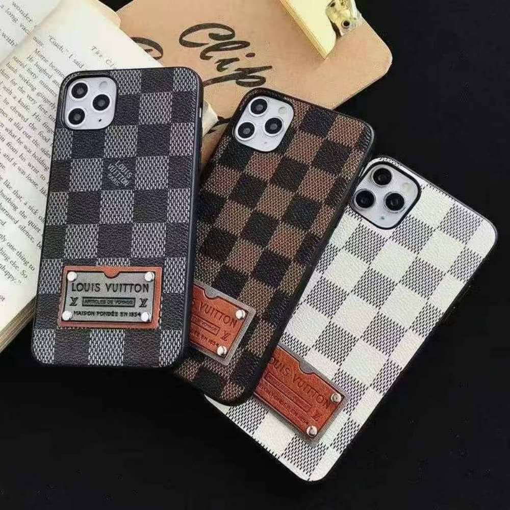 Louis Vuitton Metal Logo Plaque iPhone Case - Monogram & Damier Print