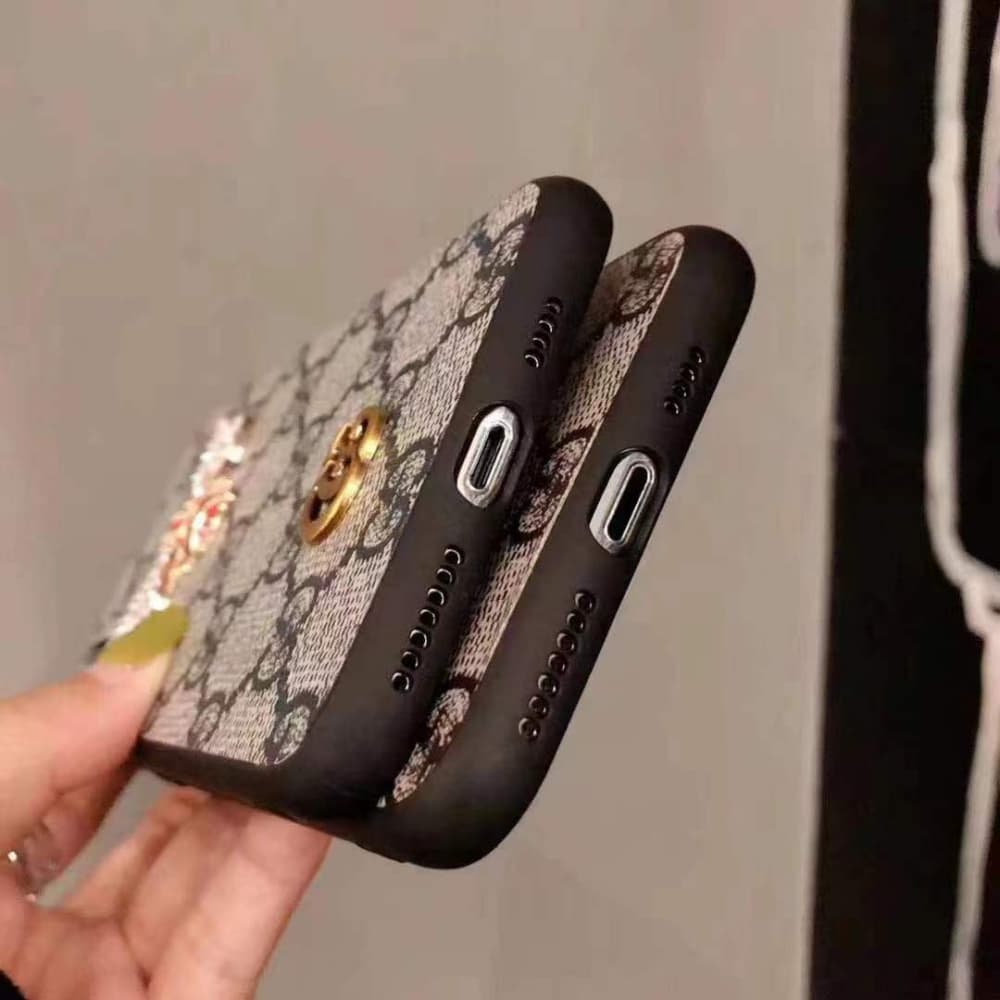 Gucci GG Supreme with Bee Emblem iPhone Case (5 Colors) for iPhone