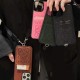 LOEWE Anagram Embossed iPhone Case with Card Holder & Strap (4 Colors)