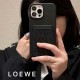 LOEWE Anagram Embossed iPhone Case with Card Holder & Strap (4 Colors)