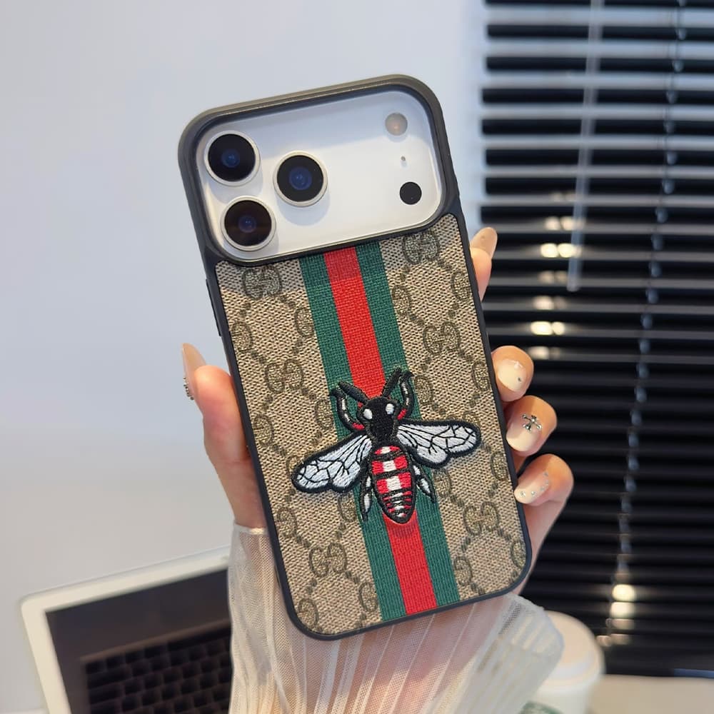 Gucci X Mickey Mouse Embroidery iPhone Case - Bee/Snake (8 Designs)