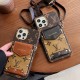 Louis Vuitton Monogram Crossbody Bag with Leather Strap iPhone Case