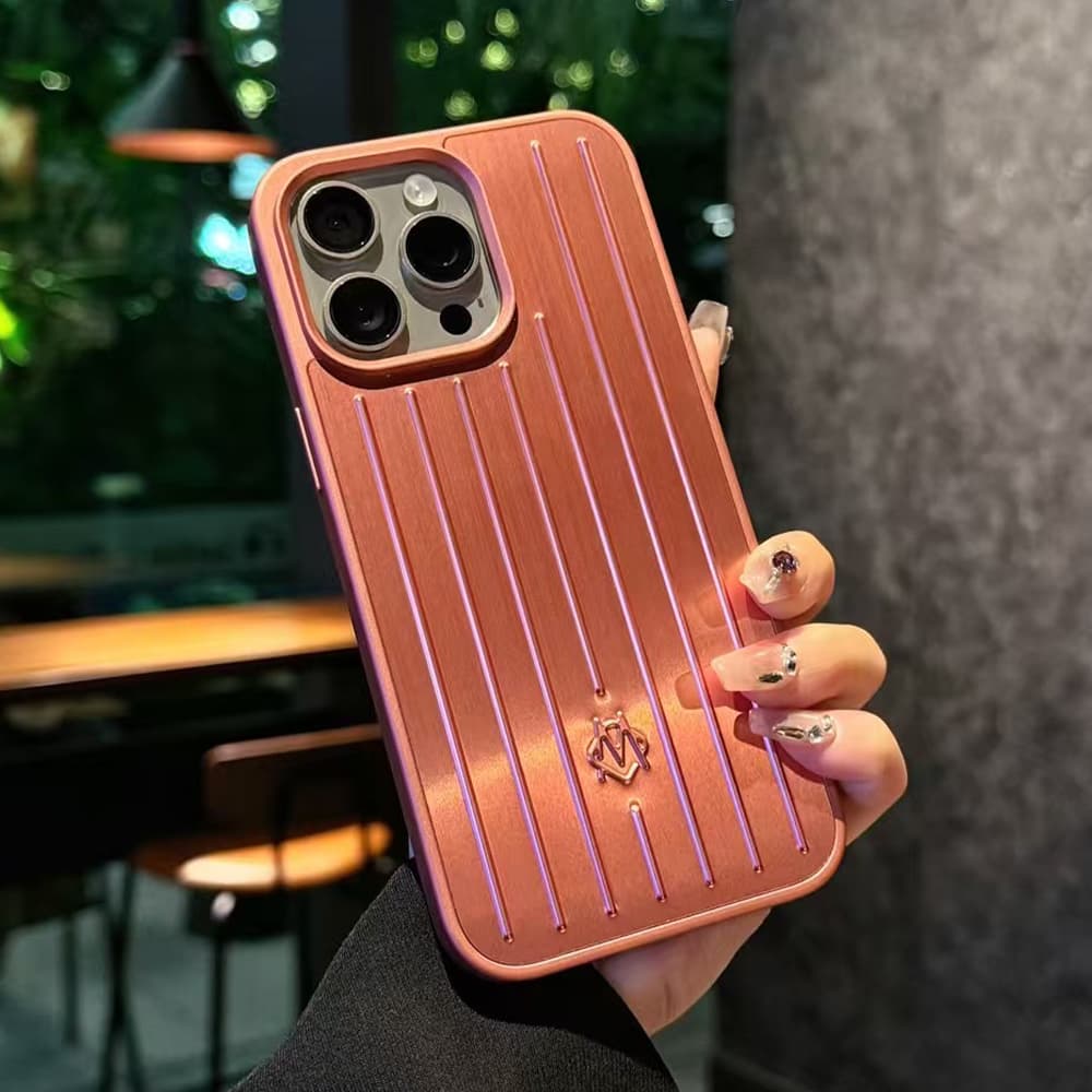 RIMOWA Aluminum Grooved Designer iPhone Case