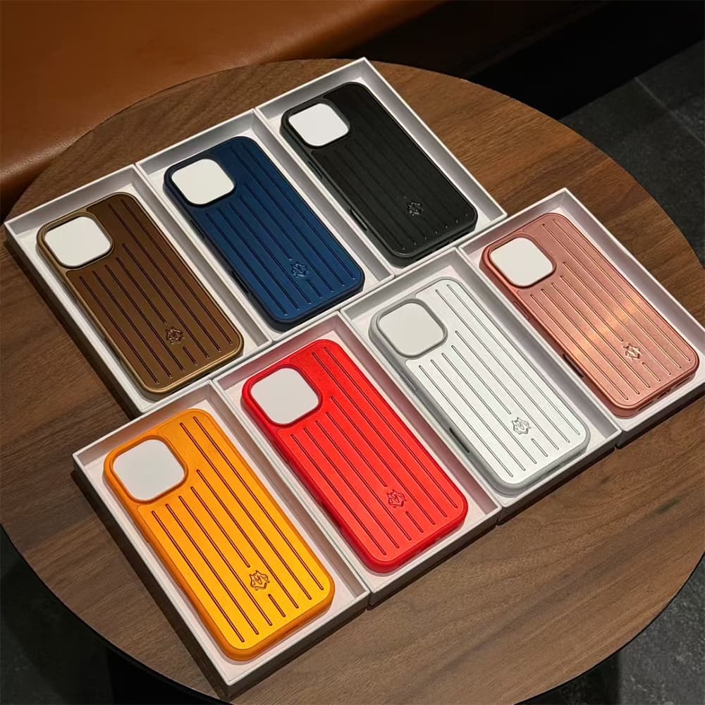 RIMOWA Aluminum Grooved Designer iPhone Case