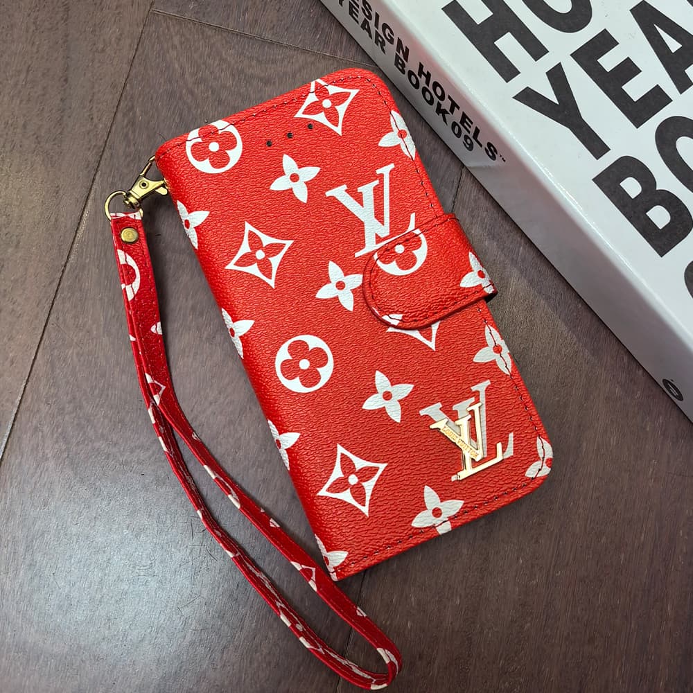 LV Gucci Classic Flip Cover for iPhone - Monogram/GG (Multi-Color)