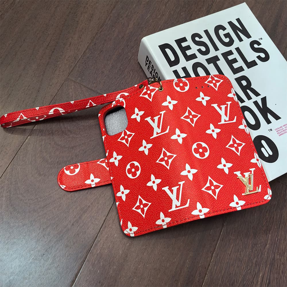 LV Gucci Classic Flip Cover for iPhone - Monogram/GG (Multi-Color)