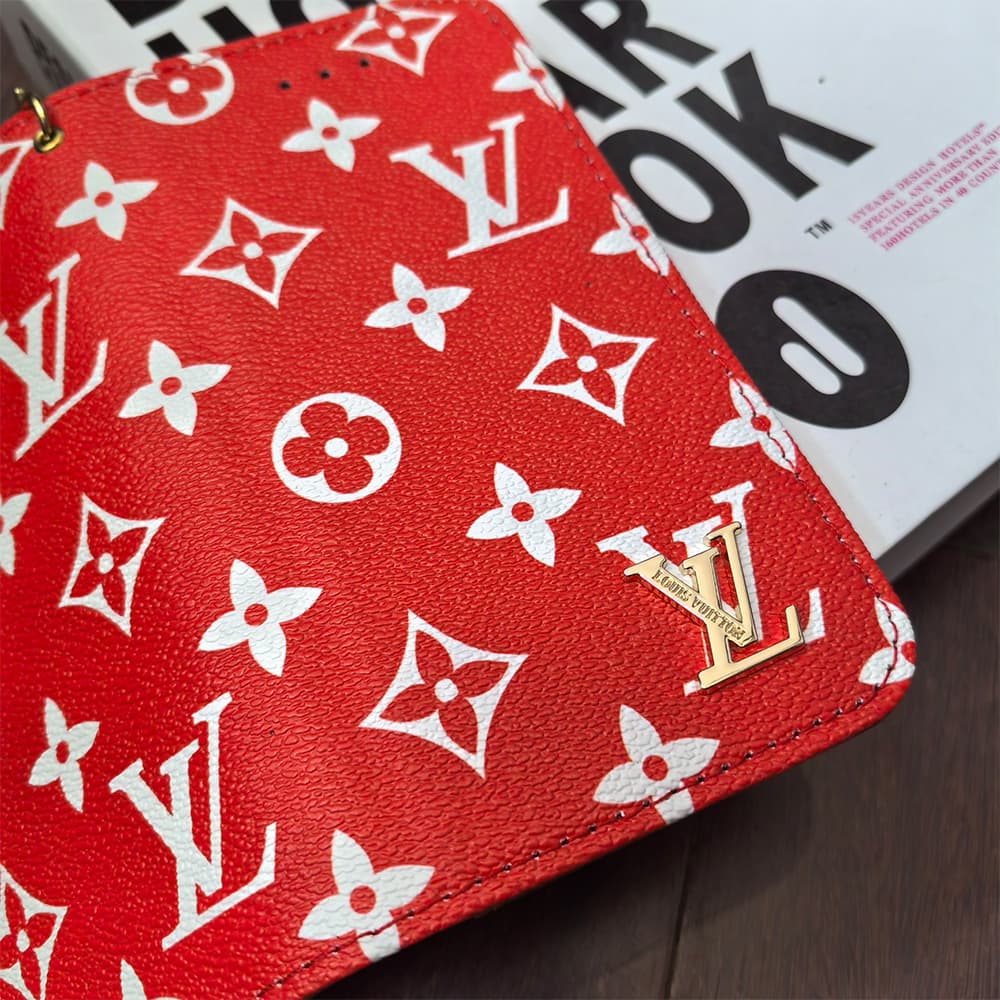 LV Gucci Classic Flip Cover for iPhone - Monogram/GG (Multi-Color)