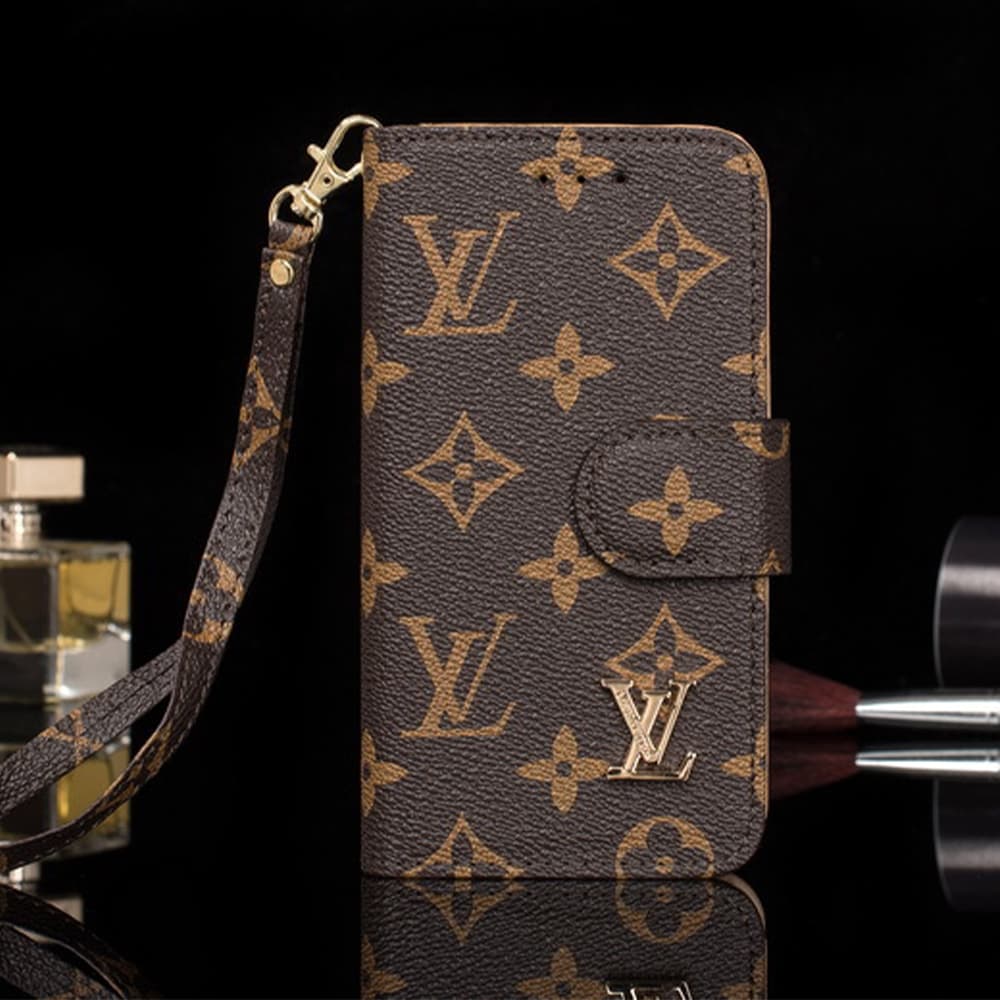 LV Gucci Classic Flip Cover for iPhone - Monogram/GG (Multi-Color)