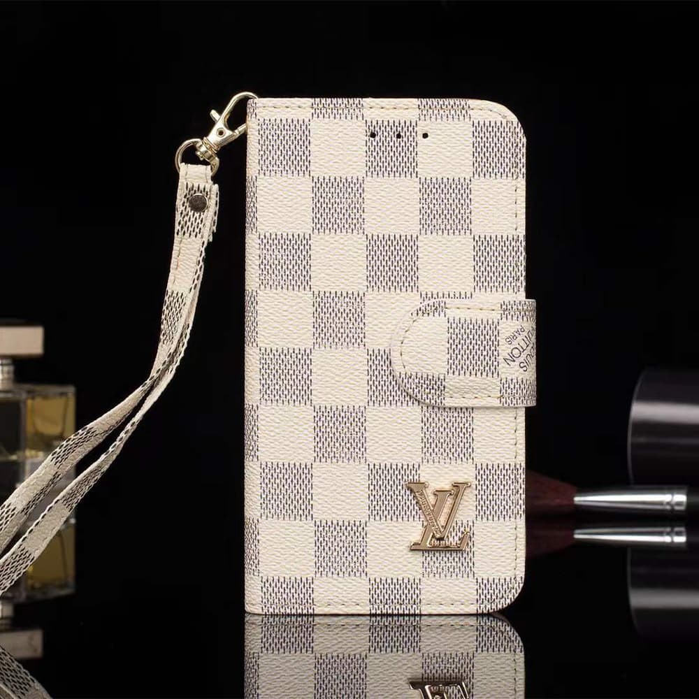 LV Gucci Burberry Classic Flip Cover for iPhone - Monogram/GG/Plaid (Multi-Color)