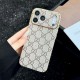 LV & Gucci Gold Frame Phone Case - Monogram/GG Print for iPhone & Galaxy