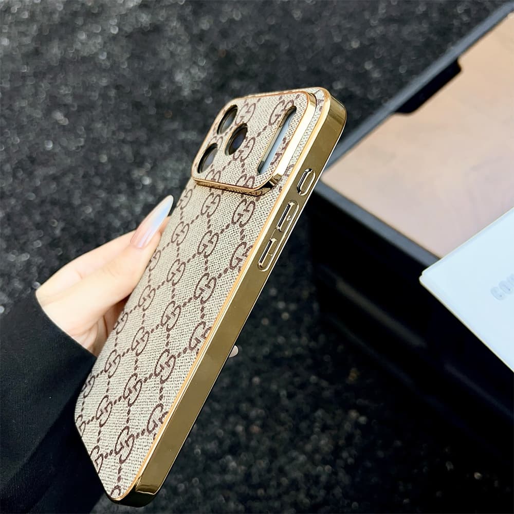 LV & Gucci Gold Frame iPhone & Samsung Galaxy Series Case