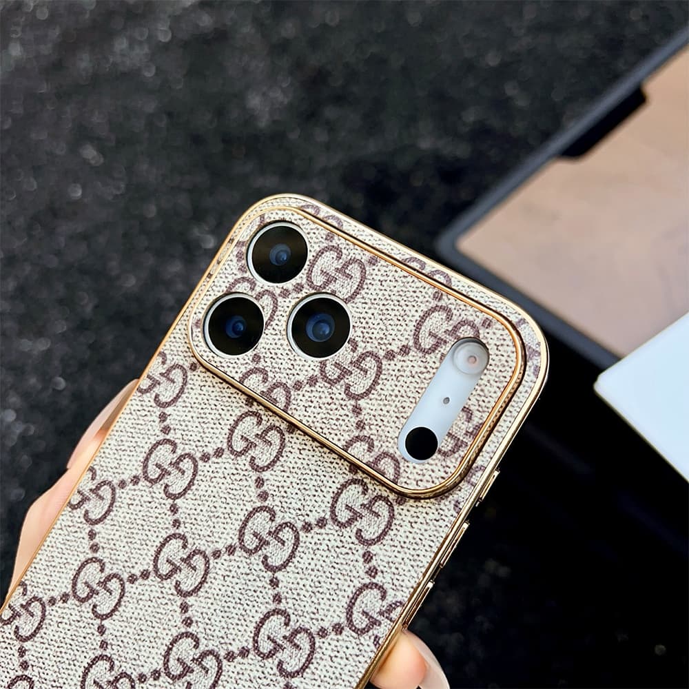 LV & Gucci Gold Frame iPhone & Samsung Galaxy Series Case