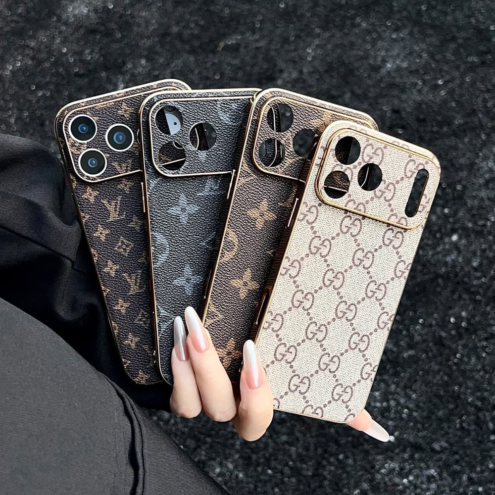 LV & Gucci Gold Frame iPhone & Samsung Galaxy Series Case
