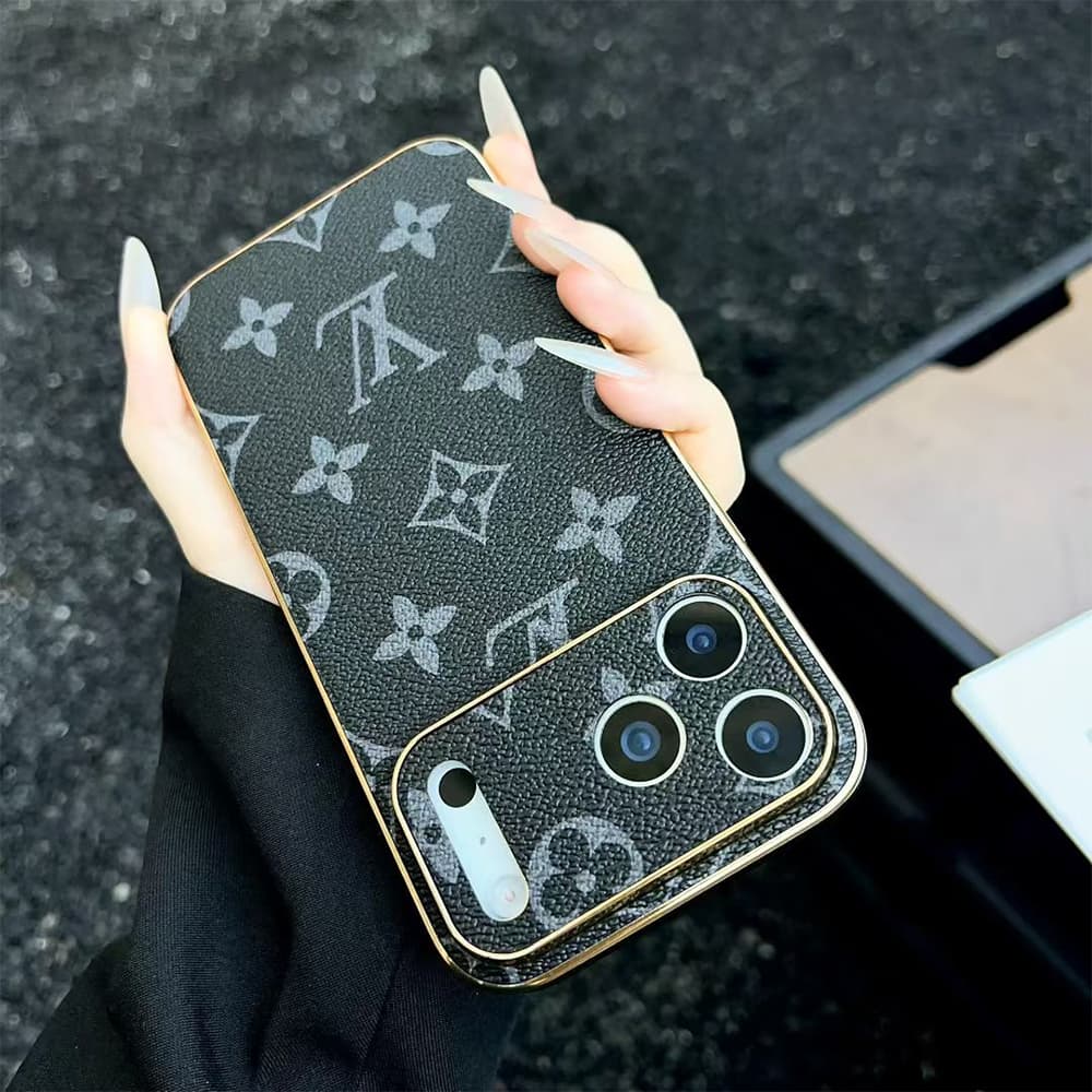 LV & Gucci Gold Frame Phone Case - Monogram/GG Print for iPhone & Galaxy