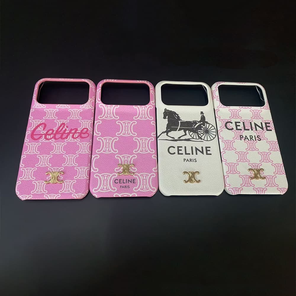 CELINE Triomphe & Carriage Print iPhone Case