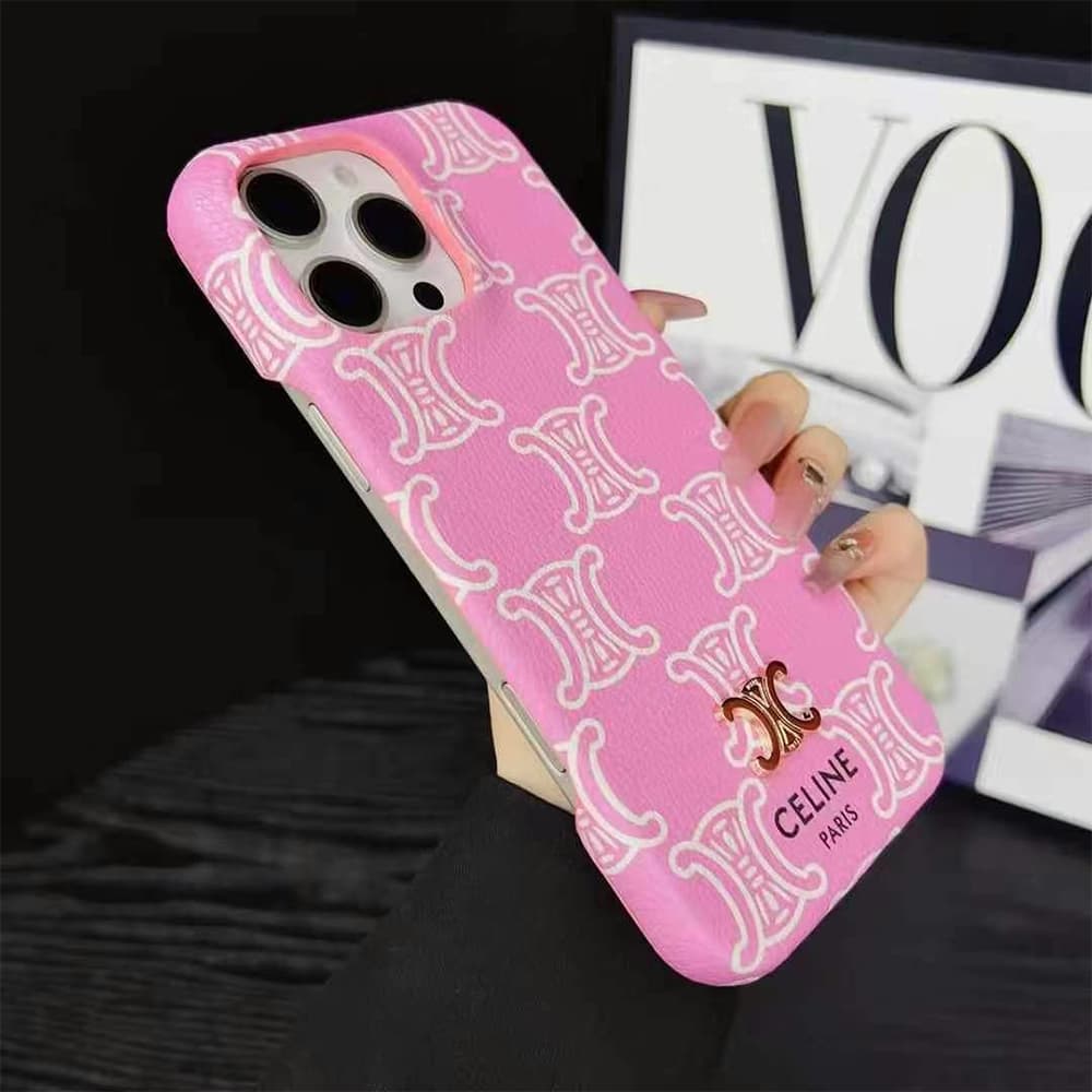 CELINE Triomphe & Carriage Print iPhone Case