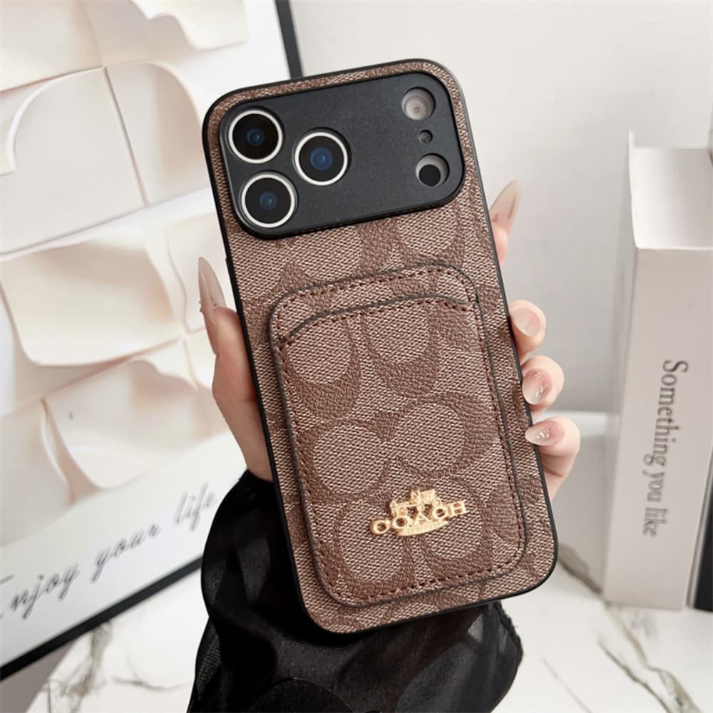 LV Gucci Coach Burberry Precision Hole iPhone Case with Card Slot