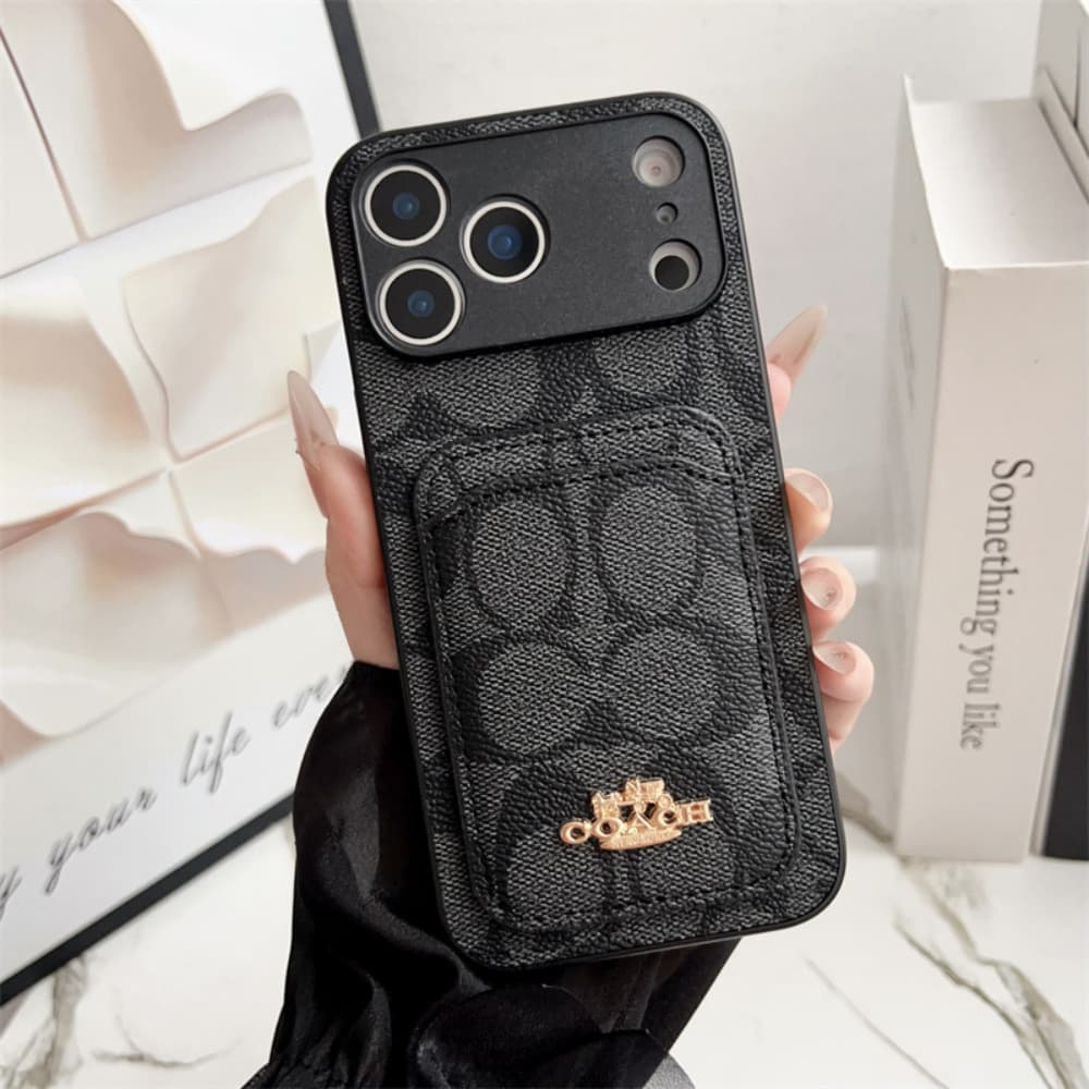 LV Gucci Coach Burberry Precision Hole iPhone Case with Card Slot
