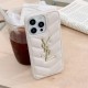 YSL Quilted Pattern iPhone Case with Gold Logo (3 Colors)