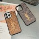 YSL Leopard Print iPhone Case with Gold Logo (2 Styles)