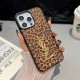 YSL Leopard Print iPhone Case with Gold Logo (2 Styles)