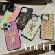 YSL Glitter & Hearts iPhone Case with Gold Logo (5 Styles)