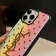 YSL Glitter & Hearts iPhone Case with Gold Logo (5 Styles)