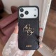 GUESS Embossed Pattern with Gold Logo iPhone Case (4 Colors)