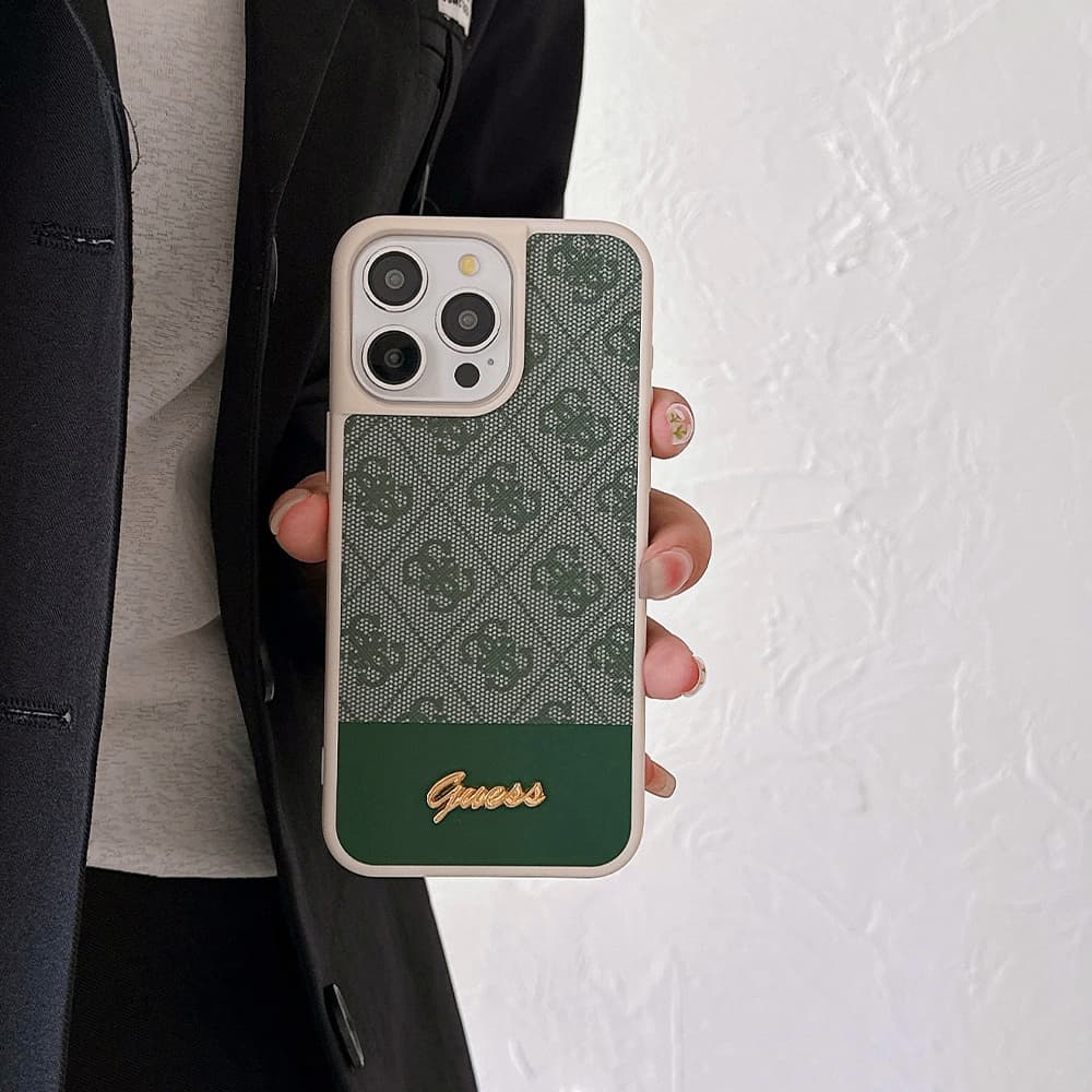 GUESS Floral Pattern with Gold Logo iPhone Case (5 Colors)