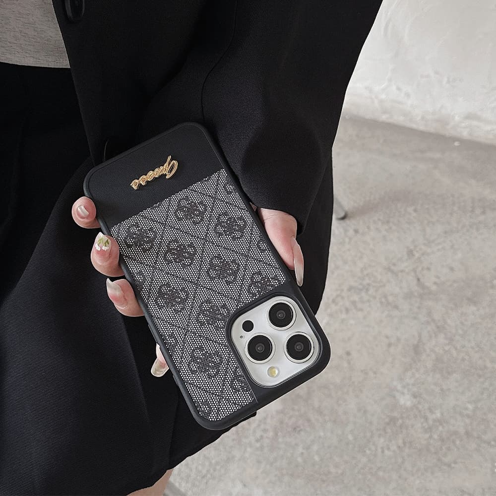 GUESS Floral Pattern with Gold Logo iPhone Case (5 Colors)