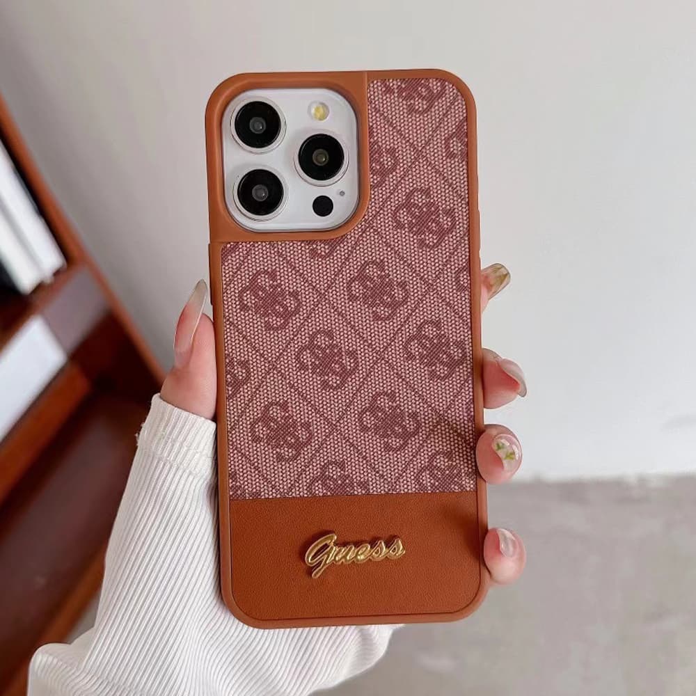 GUESS Floral Pattern with Gold Logo iPhone Case (5 Colors)