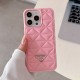 Prada Quilted Pattern with Triangle Logo iPhone Case
