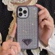 Prada Full Crystal iPhone Case with Metal Logo (11 Colors)