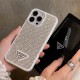Prada Full Crystal iPhone Case with Metal Logo (11 Colors)