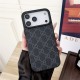 LV Gucci Burberry Large Hole Leather Covered iPhone Case